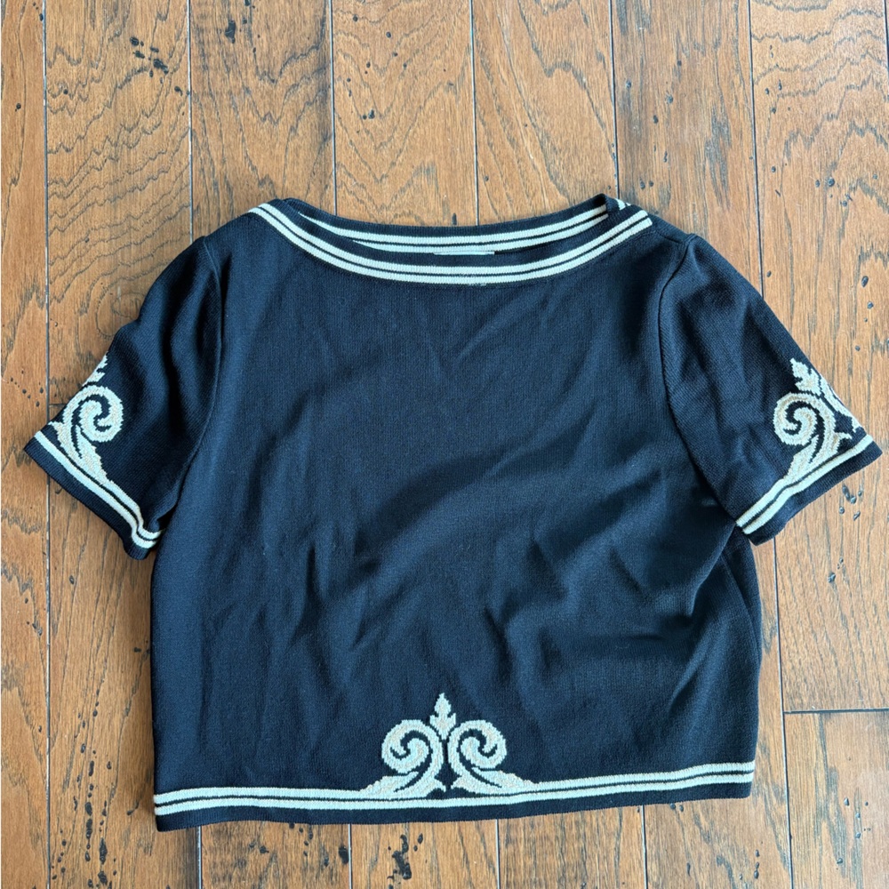 St. John cropped sweater.  Size large.